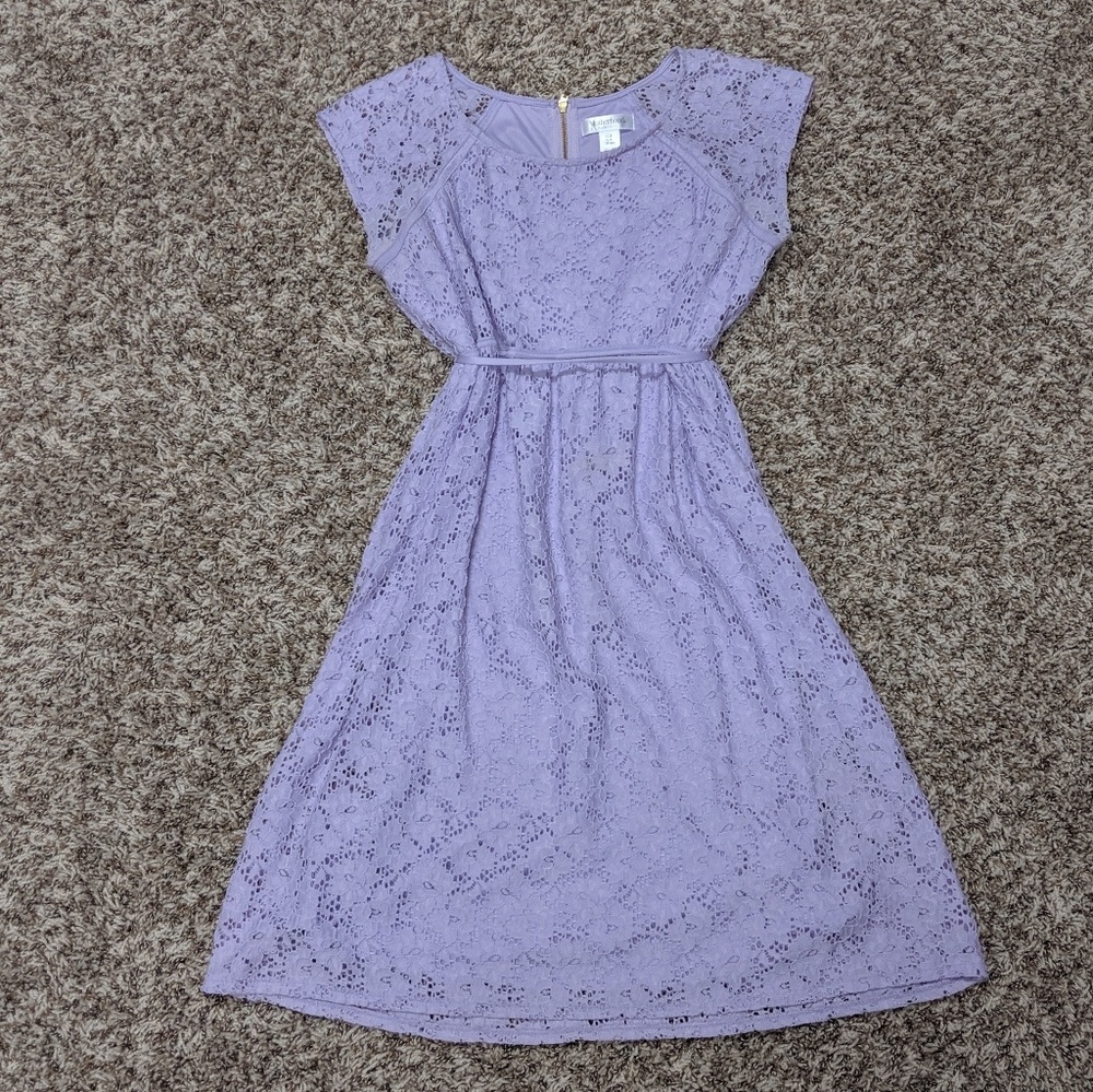 Motherhood Maternity Lavender Lace Dress Small